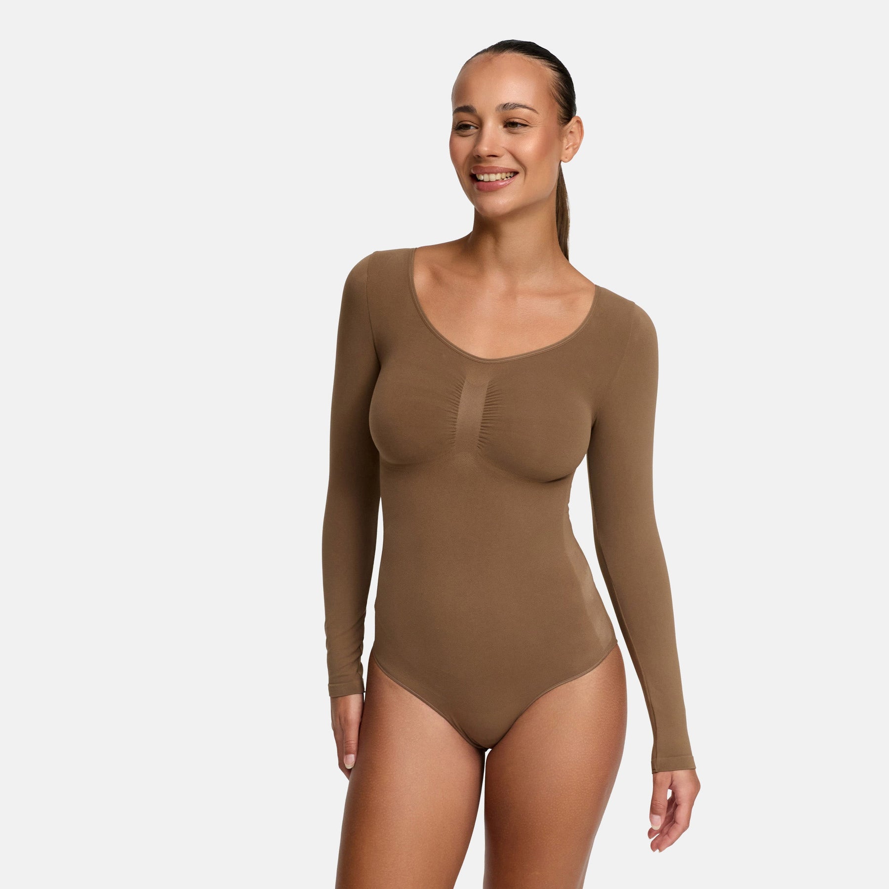Bodysuit Sculpting Shapewear longsleeve with string