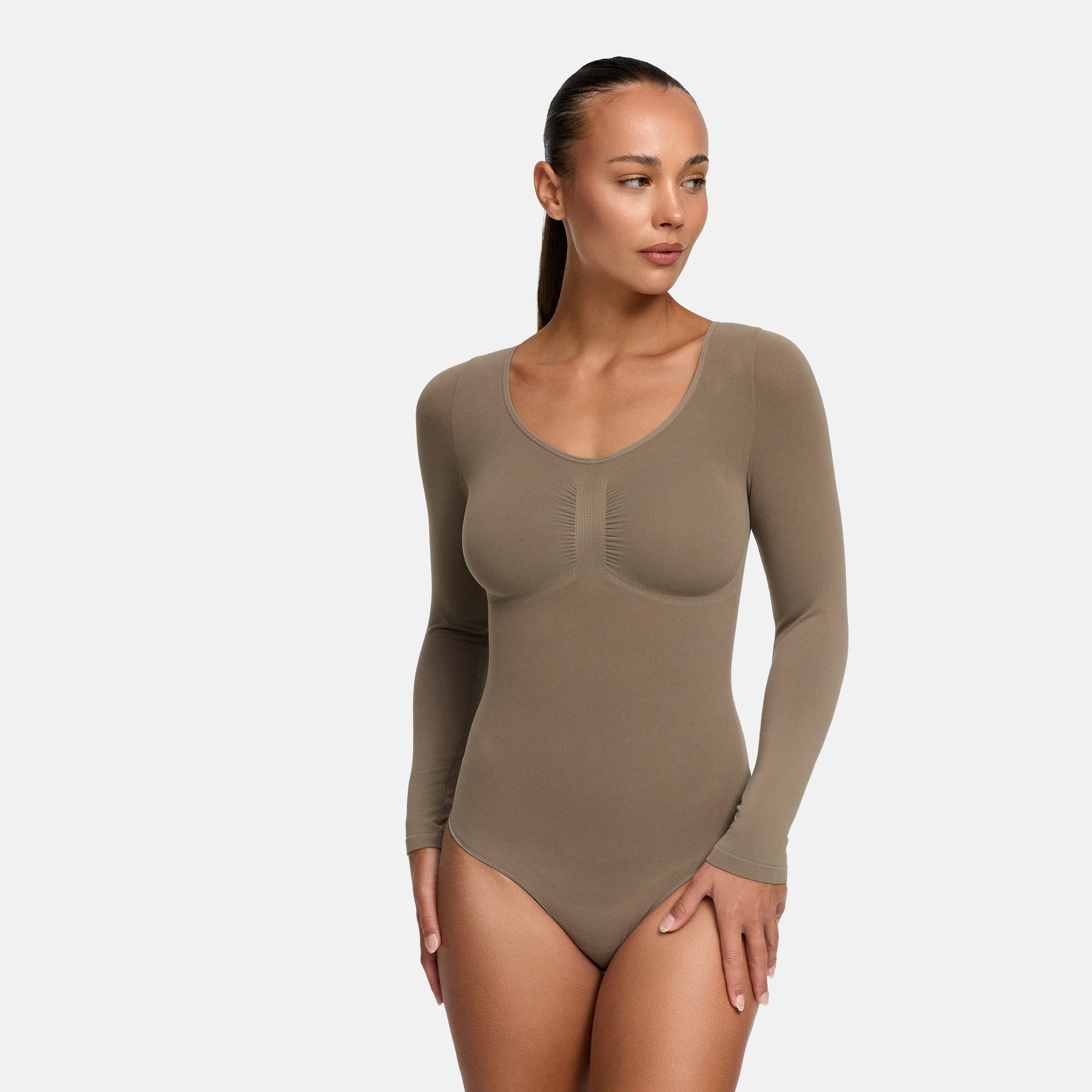 Bodysuit Sculpting Shapewear longsleeve with string