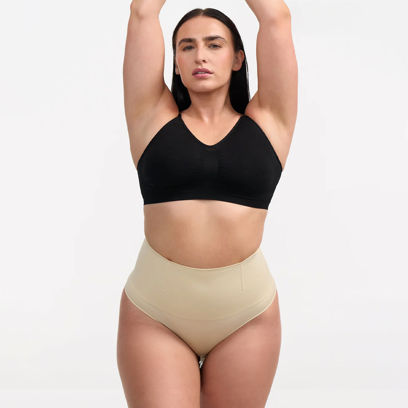 Shaping thong with high waist