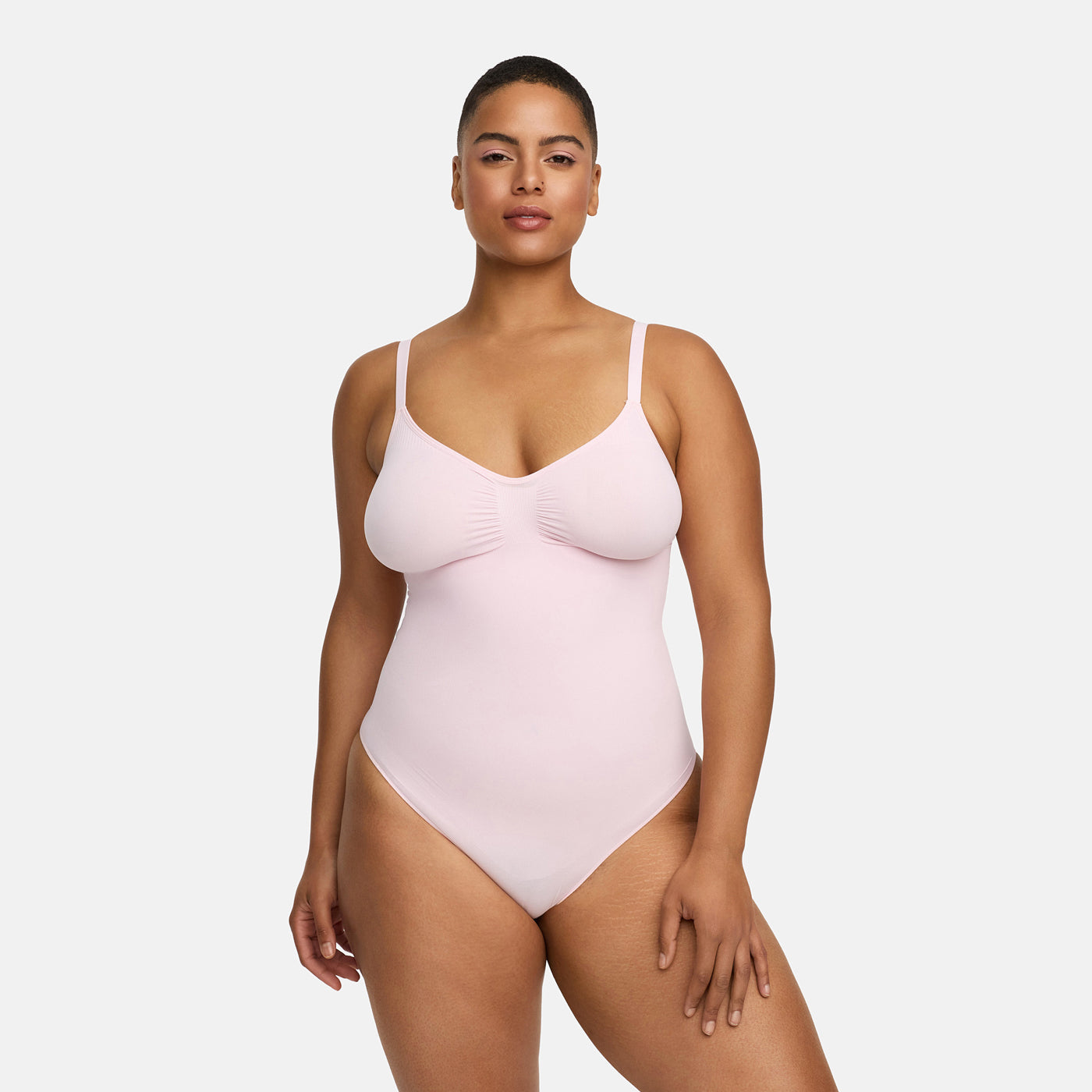 Bodysuit sculpting shapewear with thong