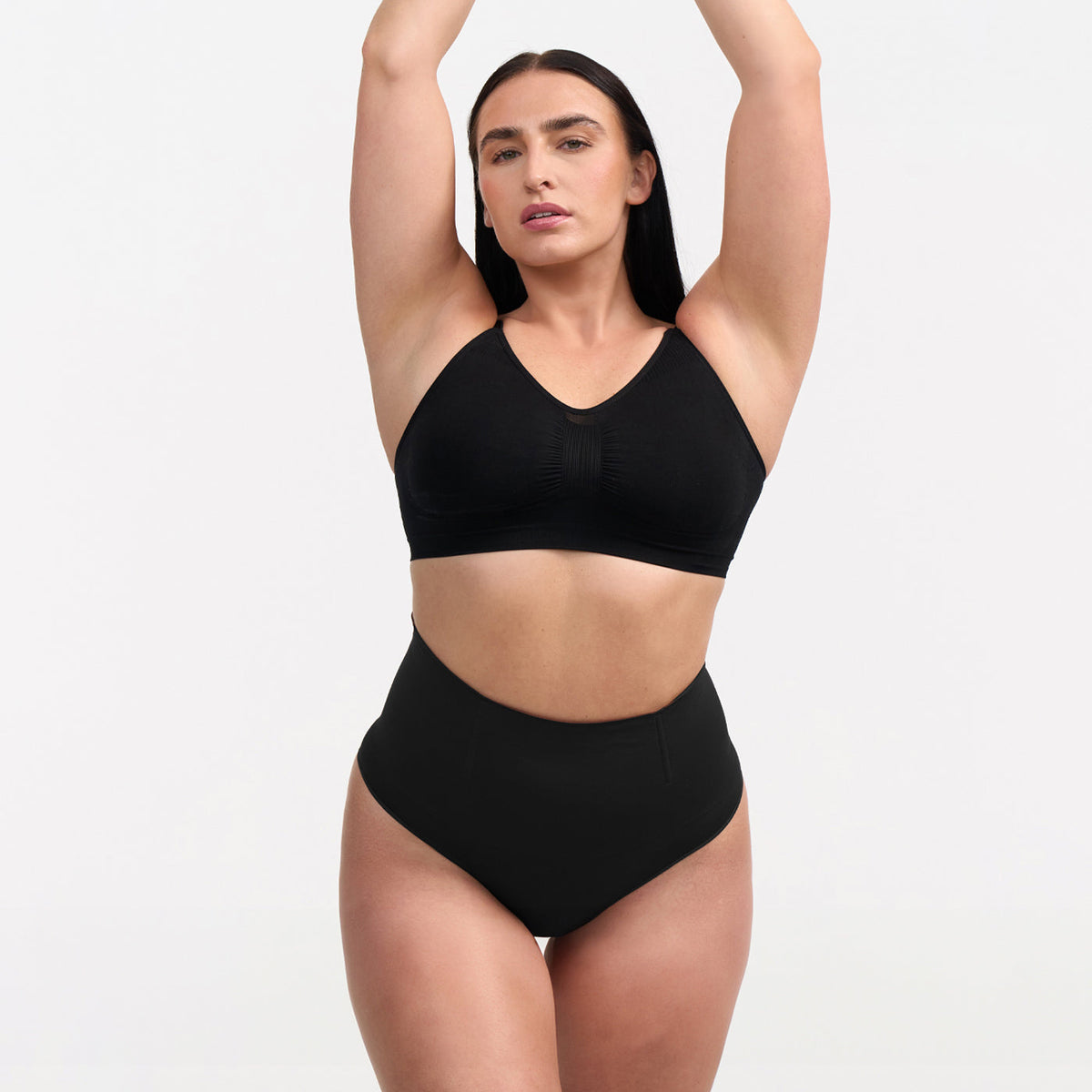Shaping thong with high waist