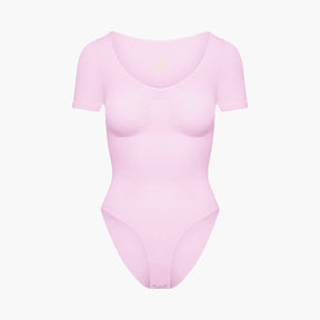 T-shirt bodysuit sculpting shapewear with briefs