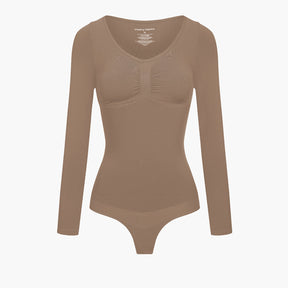 Bodysuit Sculpting Shapewear longsleeve with string