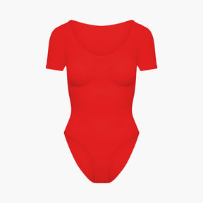T-shirt bodysuit sculpting shapewear with briefs