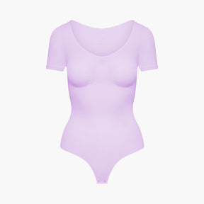T-shirt bodysuit sculpting shapewear with string