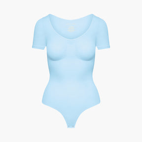 T-shirt bodysuit sculpting shapewear with string