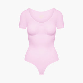 T-shirt bodysuit sculpting shapewear with string