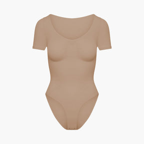 T-shirt bodysuit sculpting shapewear with briefs