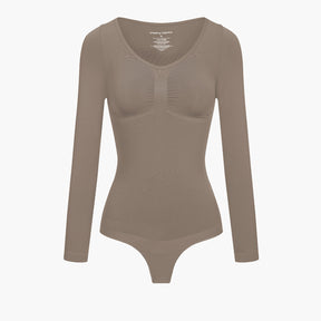 Bodysuit Sculpting Shapewear longsleeve with string