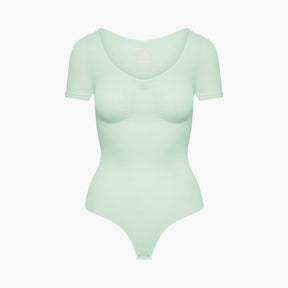 T-shirt bodysuit sculpting shapewear with string