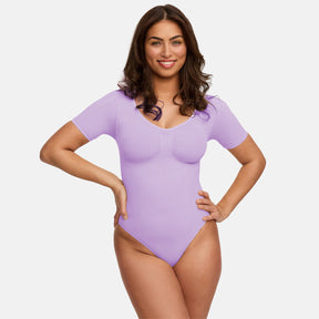 T-shirt bodysuit sculpting shapewear with briefs