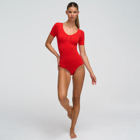 T-shirt bodysuit sculpting shapewear with briefs